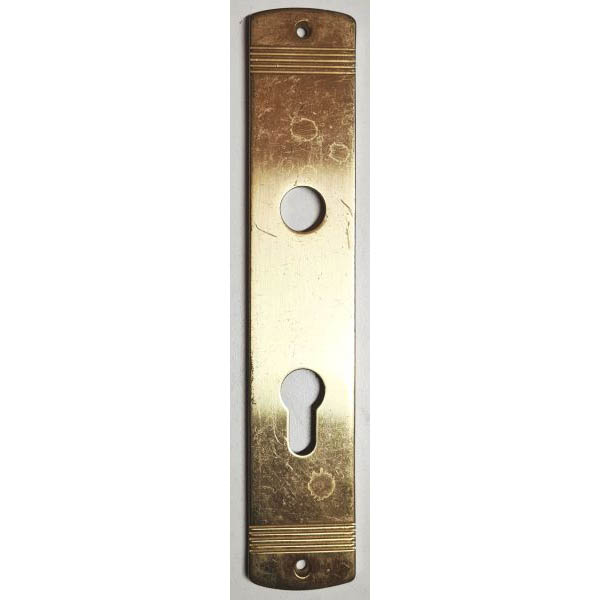 Jugendstil Türschild, Messing poliert, mit Lackfehler, PZ72, nur noch 1 x verfügbar