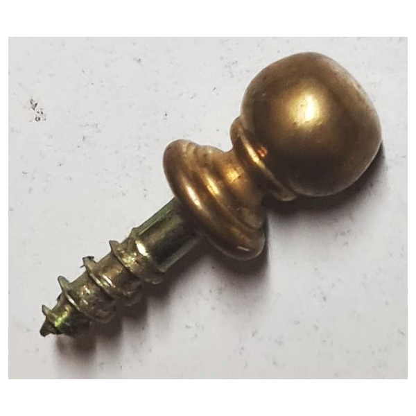 Knopf, Messing patiniert, Durchmesser = 10mm, antiker kleiner Möbelknopf, nur 2 Stück verfügbar