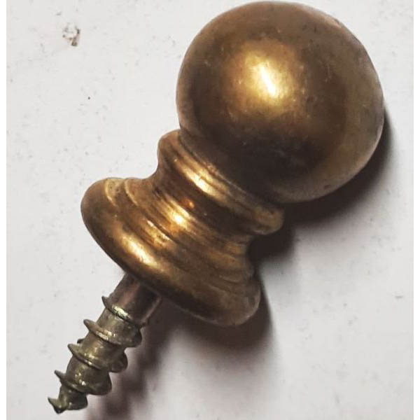 Knopf, Messing patiniert, Durchmesser = 12mm, antiker kleiner Möbelknopf