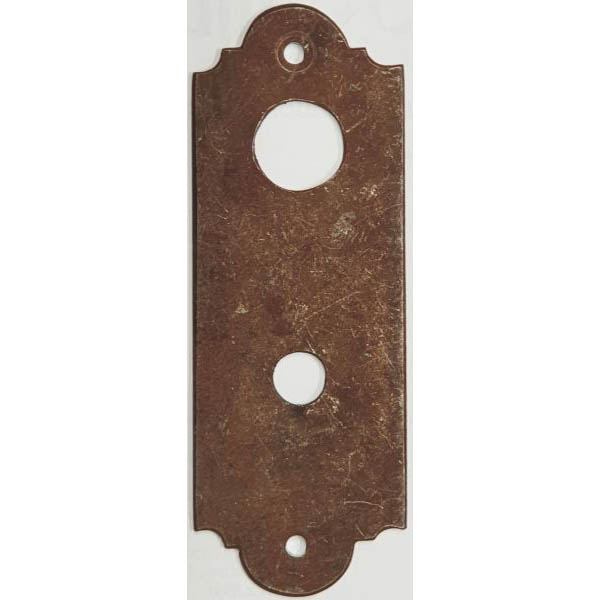 Türschild für WC-Türen, Eisen gerostet, WC43, für Drücker Ø 17mm, Einzelstück, nur noch 1 x verfügbar