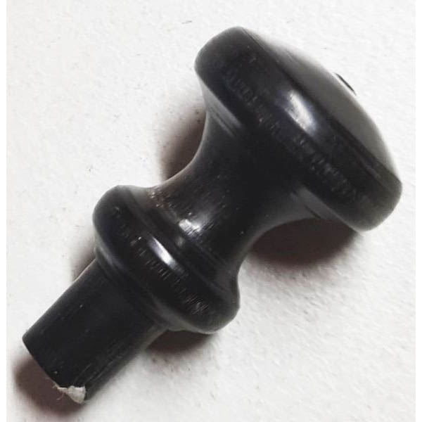 Hornknopf, schwarz mit Fehler, Ø 26mm, antiker Möbelknopf aus Tierhorn, nur 2 x verfügbar