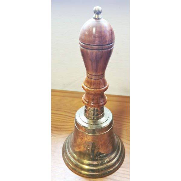 Glocke, Messingglocke mit Holzgriff, 