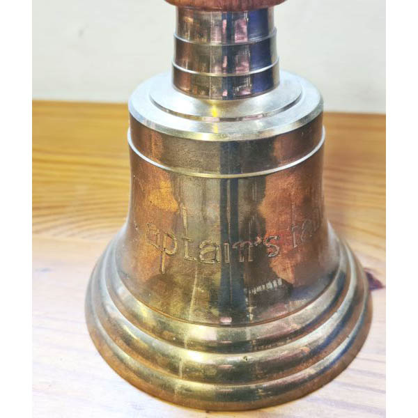Glocke, Messingglocke mit Holzgriff, 