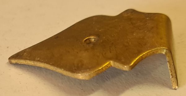 Schließblech Messing roh, Abkantung 10mm lang, nur 2 x verfügbar