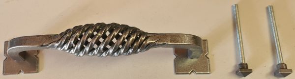 Stoßgriff antik, Haustürgriff Eisen altgrau, rostgeschützte Oberfläche, Einzelstück, nur 1 x verfügbar