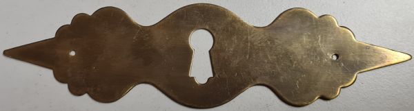 Schlüsselschild, Messing patiniert. Aus Blech gestanzt und geprägt, Einzelstück, nur 1 x verfügbar