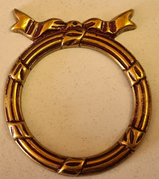 Applikation antik, Zierteil Messing gegossen patiniert, nur noch 1 Stück verfügbar, Restposten