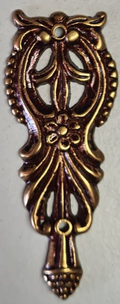 Applikation antik, Zierteil Messing gegossen patiniert, nur noch 1 Stück verfügbar, Restposten