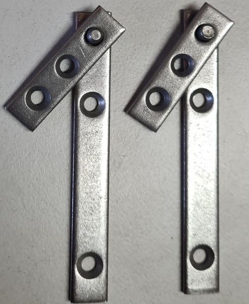 Zapfenband, Eisen blank, Bandsatz für eine Türe komplett, Restposten, nur einmal verfügbar.