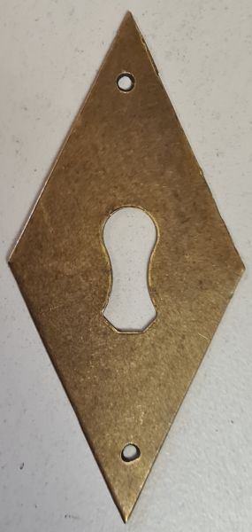 Klassizismus Schild antik, Raute Messing gegossen patiniert, Einzelstück nur noch 1 Stück verfügbar