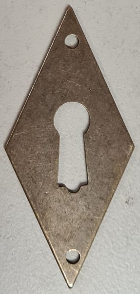 Klassizismus Schild antik, Raute Messing gegossen patiniert, Einzelstück nur noch 1 Stück verfügbar