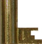 Schlüssel gefräst, Messing poliert für Zuhaltung 1