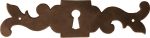 Schlüsselschild, Eisen gerostet und gewachst, rustikal, altes antikes Schild