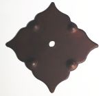 Rosette, Eisen gerostet und gewachst, alt, antik, zum selber Kombinieren mit Knopf oder Ring