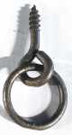 Ring, Eisen altverzinnt, 26 mm, antik, alt. Aus Draht gefertigt.