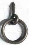 Ring, Eisen altverzinnt, 34 mm, antik, alt. Aus Draht gefertigt.