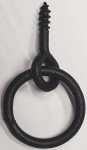 Ring, Eisen antik schwarz lackiert, 34 mm, antik, alt. Aus Draht gefertigt.