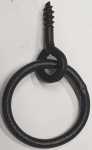 Ring, Eisen antik schwarz lackiert, 38 mm, antik, alt. Aus Draht gefertigt.
