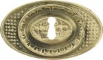 Schlüsselschild, Messing patiniert, Biedermeier, alte antike Schilder, noch 3 Stück verfügbar (SL)