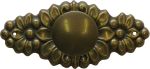 Möbelknopf Ø 27mm, mit Rosette, Messing patiniert, Beschläge historisch, nostalgisch, Vintage