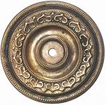 Rosette in Messing patiniert, antik, rustikal, zum selber mit Ringen oder Knöpfen kombinieren