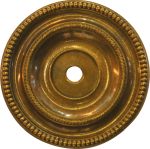 Rosette Biedermeier, 40 mm, Messing patiniert, antike Rosette zum Kombinieren mit Knopf oder Ring
