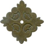Rosette nostalgisch, Messing patiniert. Handgefertigt aus Blech.