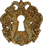 Nostalgie Schlüsselschild antikes, gegossenes Messing patiniert
