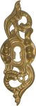 Schlüsselschild, Messing patiniert, Zierbeschläge antik für Möbel. Handgefertigt aus Blech.