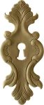Schlüsselschild, Messing patiniert, Zierbeschläge antik für historische Möbel. Handgefertigt aus Blech.