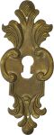 Schlüsselschild, Messing patiniert, Zierbeschläge antik für altertümliche Möbel. Handgefertigt aus Blech.