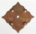 Rosette, Messing patiniert, gefertigt aus Blech, antik