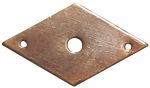 Rosette, Messing patiniert, kleine Raute