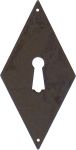 Schlüsselschild, Eisen gerostet und gewachst, Biedermeier