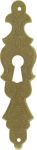 Schlüsselschild, Messing gestanzt, geprägt, patiniert, altes antikes Schild
