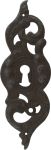 Schlüsselschild, Eisen gerostet und gewachst, von Hand aus Eisen gefertigt
