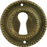 Schlüsselschild, Messing schön auf Alt patiniert, altes antikes Schild