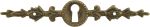 Schlüsselschild, altvermessingt, alt, quer, altes antikes Schild