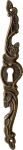 Schlüsselschild, altvermessingt, für linke Schranktür eines Barockschranks