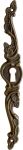 Schlüsselschild, altvermessingt, für rechte Schranktür eines Barockschranks