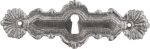 Schlüsselschild antik, altverzinnt, Gründerzeit Beschläge, altes antikes Schild
