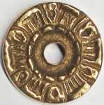 Rosette rund, Messing gegossen poliert