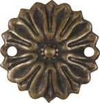 Bilderrahmenrosette, Zierrosette, Messing patiniert
