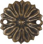 Bilderrahmenrosette, Zierrosette, Messing patiniert