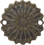 Bilderrahmenrosette antik, Zierrosette, Messing patiniert