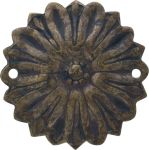 Bilderrahmenrosette nostalgisch, Zierrosette, Messing patiniert