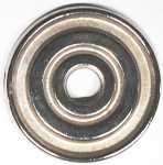 Rosette alte, Messing antik vernickelt, rund, groß für Knopf oder Ring