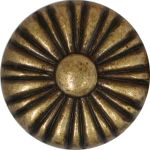 Schubladenknöpfe, Antiker Knopf, vintage Möbelknopf alt, Ø 30mm, altvermessingt