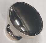 Möbelknopf antik, sehr beliebter Knopf, Ø 30mm, Messing vernickelt. Aus Messing gegossen.