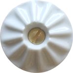 Porzellanknopf antiker, alt, Ø 32mm, weiß, Porzellan, Keramik Möbelknöpfe, Möbelknopf historisch, nostalgisch